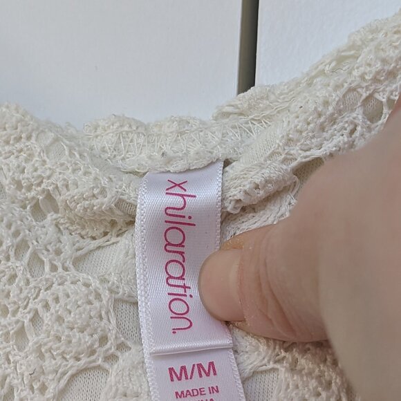 Xhilaration White Knit Dress with slip - Picture 6 of 8